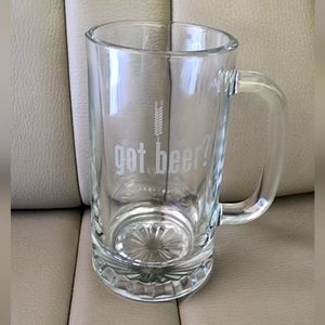 "Got Beer?" Beer mug Barware